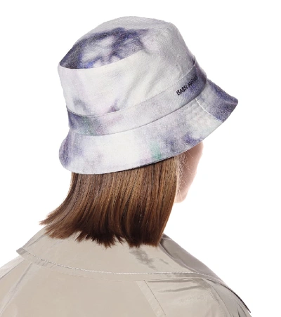 Shop Isabel Marant Haley Tie-dye Cotton Bucket Hat In Blue