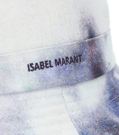 Shop Isabel Marant Haley Tie-dye Cotton Bucket Hat In Blue