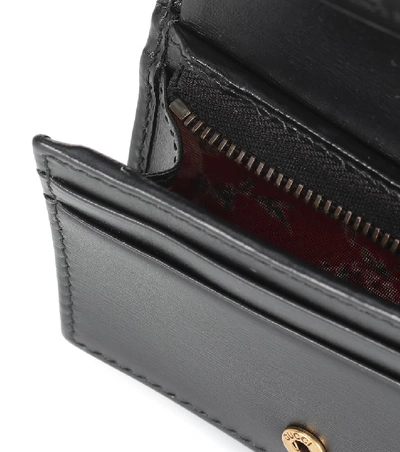 Shop Gucci Double G Leather Wallet In Black