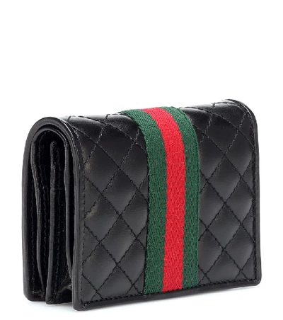 Shop Gucci Double G Leather Wallet In Black