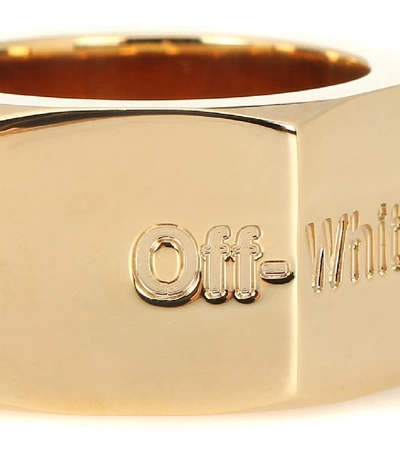 Shop Off-white Hexnut Three-ring Set In Gold