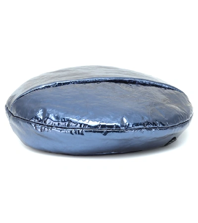 Shop Maison Michel New Billy Metallic Beret In Blue