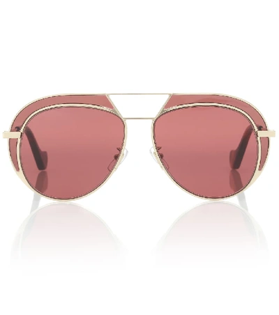 Shop Loewe Aviator Sunglasses In Pink