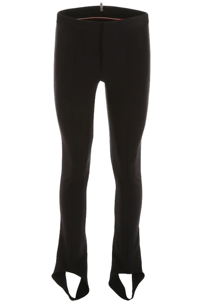 Shop Moncler Trousers With Stirrups In Black