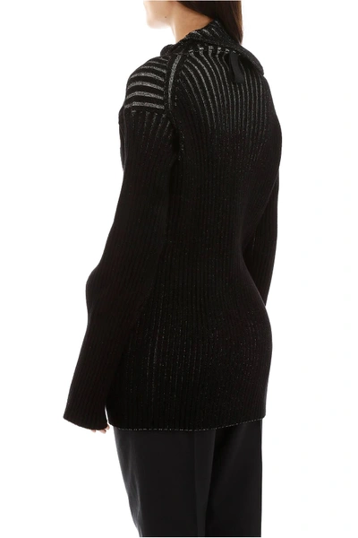 Shop Moncler Genius Knit In Black,beige,gold
