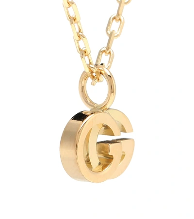 Shop Gucci Double G 18kt Gold And Topaz Necklace
