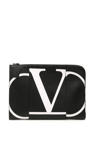 Shop Valentino Undercover Skull Messenger Bag In White,red,black