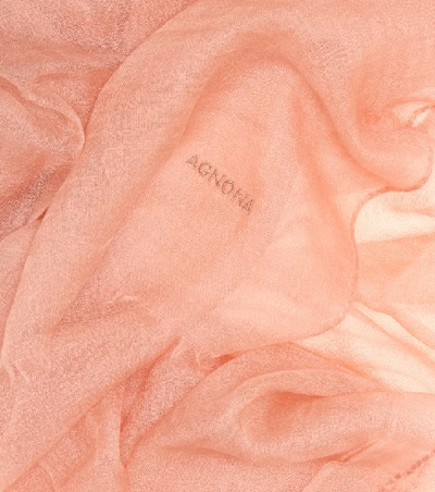 Shop Agnona Cashmere Scarf In Pink