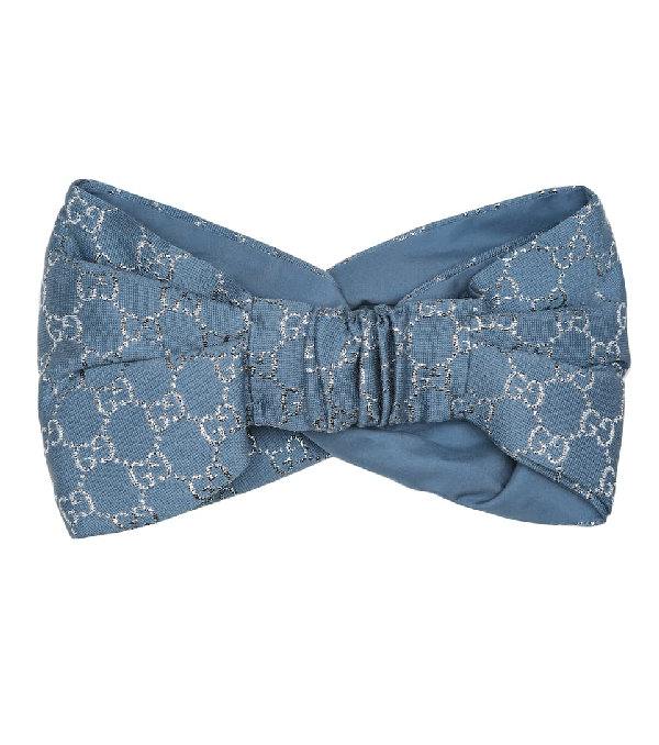 Gucci Wool Blend Headband In Blue Modesens