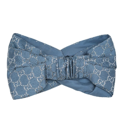 Shop Gucci Wool-blend Headband In Blue