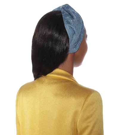 Shop Gucci Wool-blend Headband In Blue