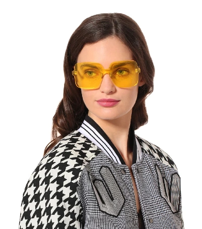 Shop Dior Colorquake1 Square Sunglasses In Yellow