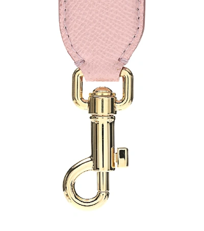 Shop Dolce & Gabbana Leather Bag Strap In Pink