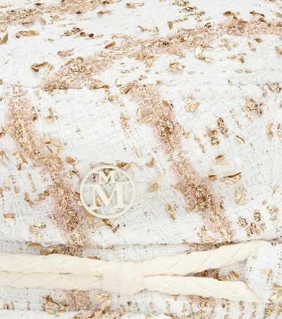 Shop Maison Michel New Abby Tweed Hat In White