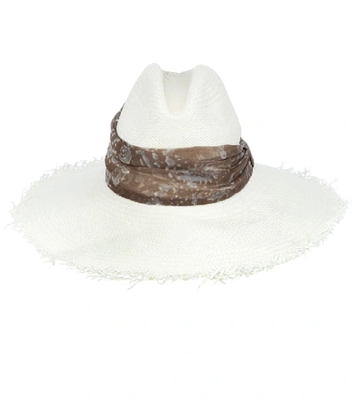 Shop Brunello Cucinelli Straw Fedora In White