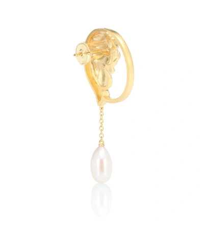 Shop Anissa Kermiche Madame Tallien 18kt Gold Plated Single Earring With Pearl