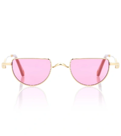 Shop Chloé Carlina Round Sunglasses In Pink