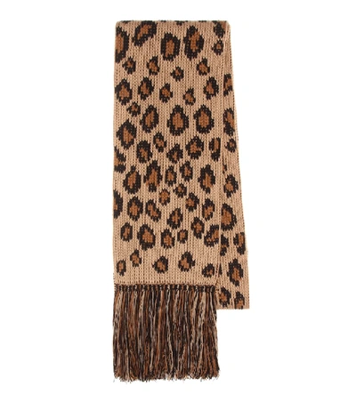 Shop Alanui Wool And Cashmere Scarf In Brown