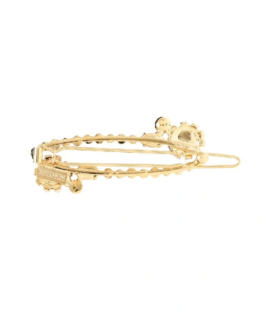 Shop Erdem Crystal-embellished Hair Clip In Gold