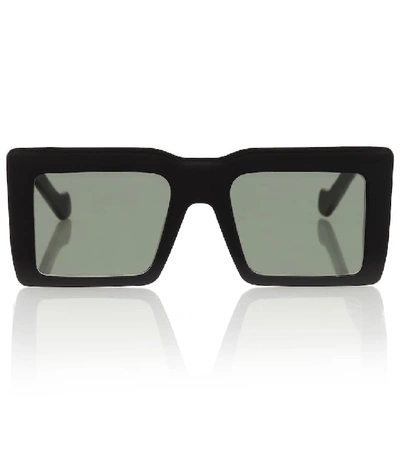 Shop Loewe Square Sunglasses In Black