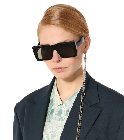 Shop Loewe Square Sunglasses In Black