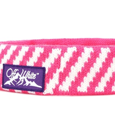 Shop Off-white Wool Headband In Pink