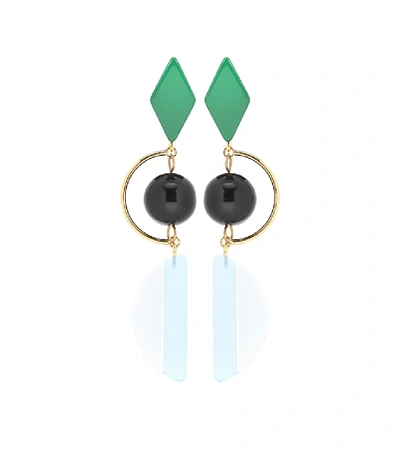 Shop Marni Beaded Earrings In Multicoloured