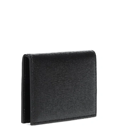Shop Off-white Binder Clip Leather Card Holder In Black