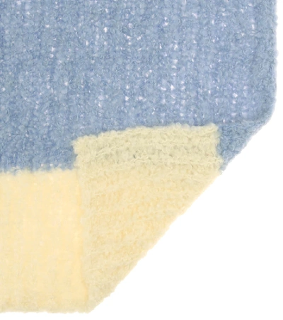 Shop Jacquemus L'echarpe Wool And Mohair Scarf In Blue