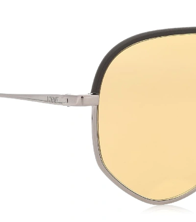 Shop Loewe Pilot Aviator Sunglasses In Black