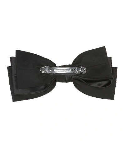 Shop Sophie Buhai Classic Silk Bow Barrette In Black