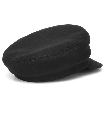 Shop Isabel Marant Evie Wool-blend Cap In Black