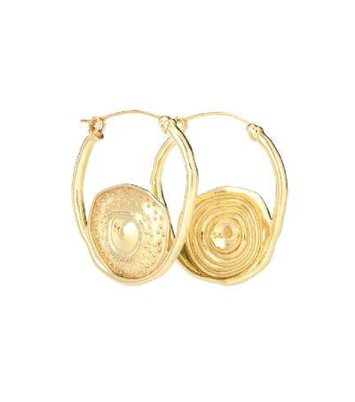 Shop Ellery Single Pop Hoop Earrings In Gold