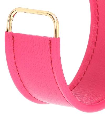 Shop Jacquemus Les Fauteuils Leather Earrings In Pink