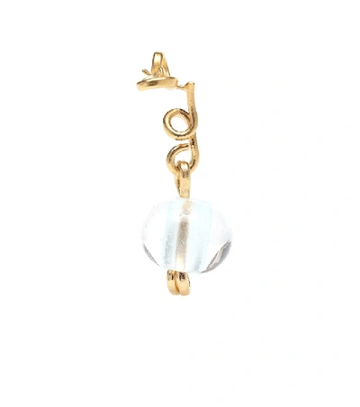 Shop Marni Glass Drop Earrings In Gold