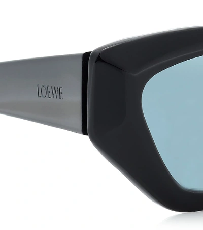 Shop Loewe Cat-eye Acetate Sunglasses In Black