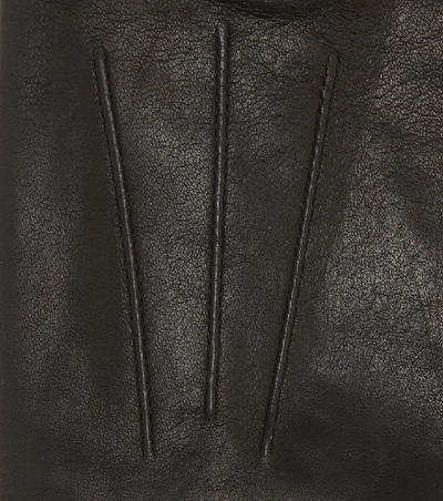 Shop Isabel Marant Easy Rider Leather Gloves In Black