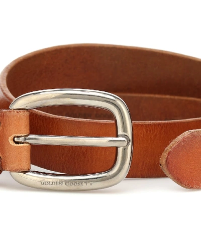 Shop Golden Goose Houston Leather Belt In Brown