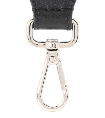 Shop Fendi Velvet Shoulder Strap In Grey