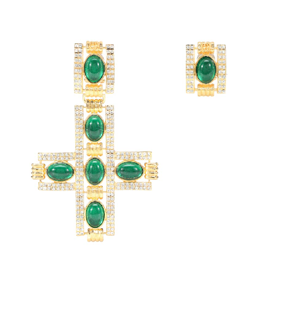 Gucci Embellished Clip-on Earrings In Gold | ModeSens