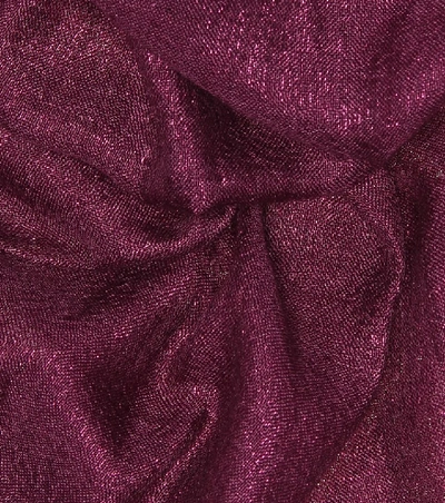 Shop Brunello Cucinelli Cashmere And Silk-blend Scarf In Pink