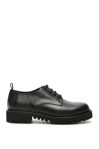 Shop Valentino Vltn Derby Shoes In Black
