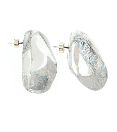 Shop Balenciaga Rock Earrings In White
