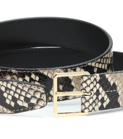 Shop Altuzarra Snake-effect Leather Belt In Beige