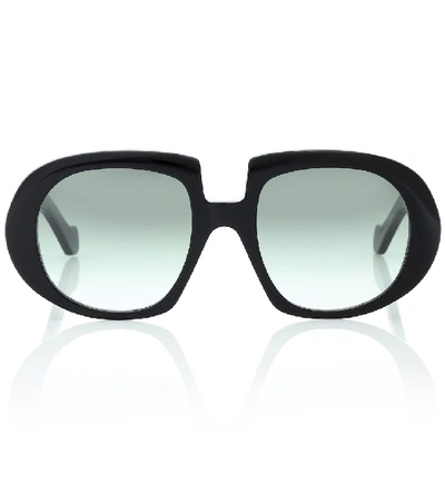 Shop Loewe Anagram Acetate Sunglasses In Black