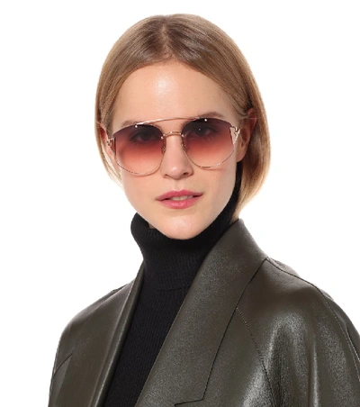 Shop Dior Stronger Aviator Sunglasses In Pink