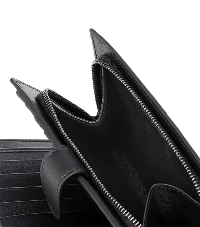 Shop Bottega Veneta Intrecciato Leather Wallet In Black