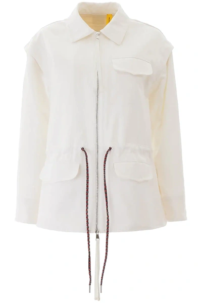 Shop Moncler Genius 2 Clover Jacket In White,beige