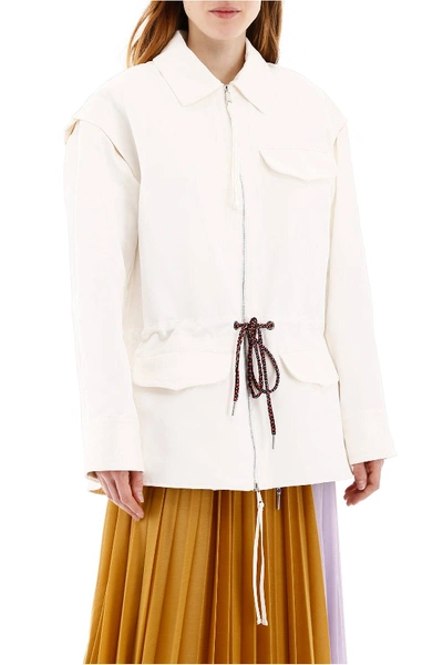 Shop Moncler Genius 2 Clover Jacket In White,beige