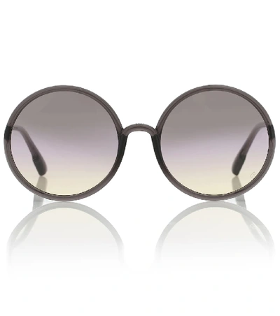 Shop Dior Sostellaire2 Round Sunglasses In Black